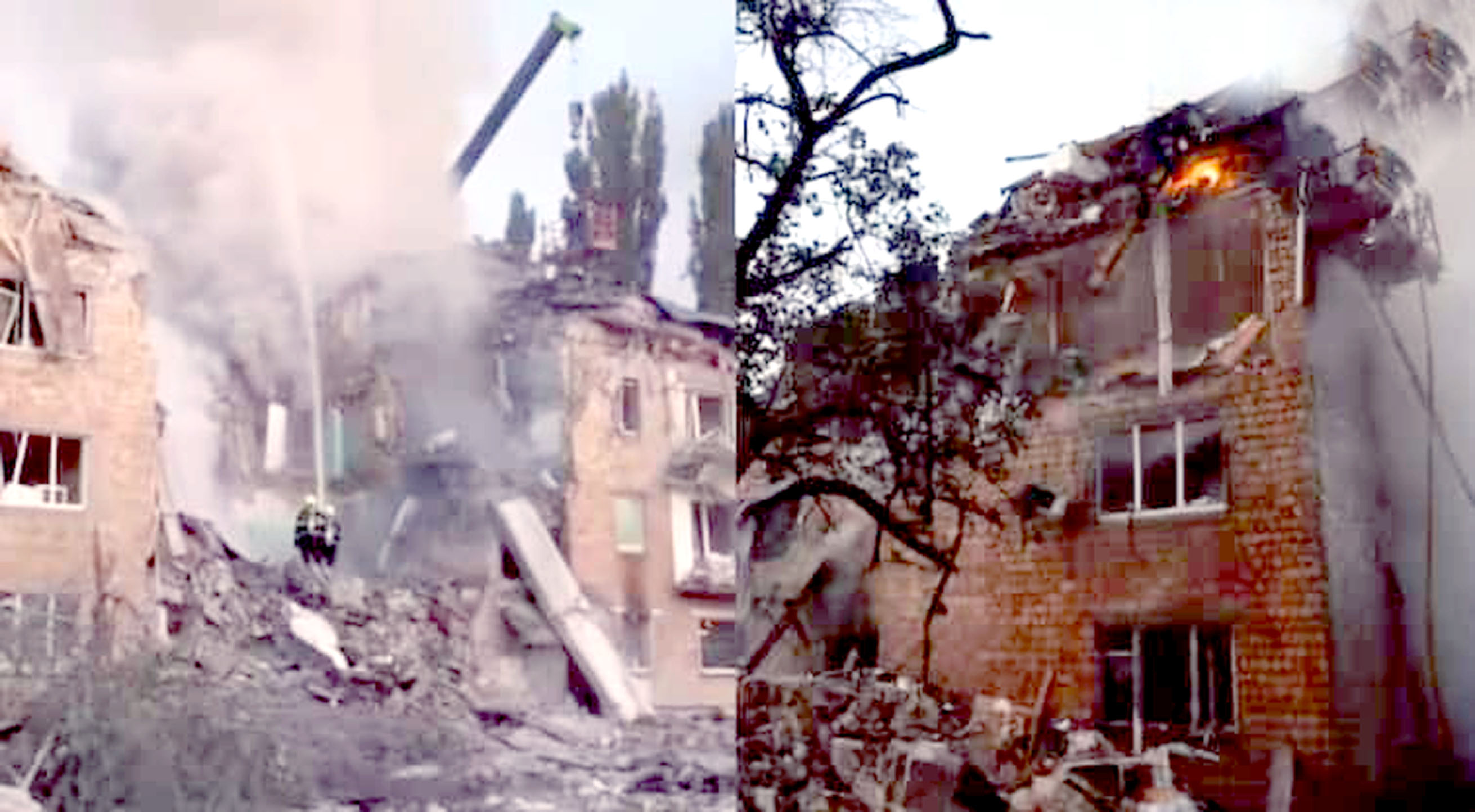 Russia launches major drone and missile attack on Kiev; 12 dead, 48 injured.